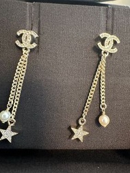 Chanel 23a 星星珍珠 長耳環