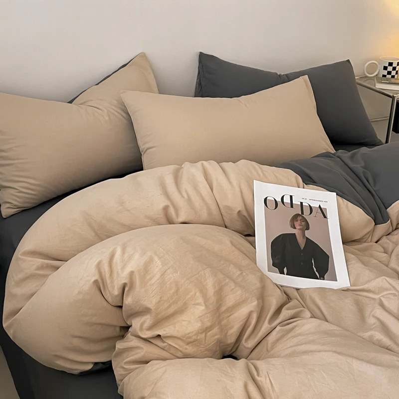 codUltra Soft Luxury Bedding Set 3-Piece1 Duvet Cover 2 Pillowcases Hypoallergenic Bed Duvet Cover S