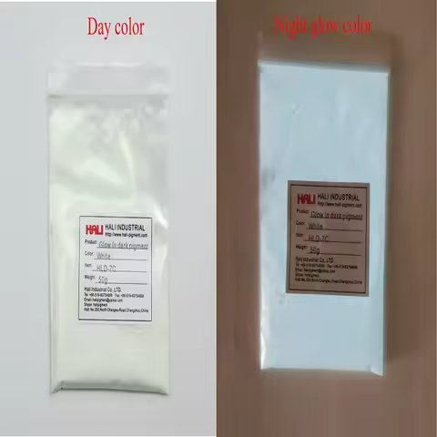 Glow in dark pigment photoluminescent powder luminous powder item:HLD-7C glowing color:white 1lot=50