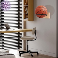 4Pcs Basketball Rack Wooden Ball Storage Holder Multipurpose Volleyball Organizer Wall Mount Basketb