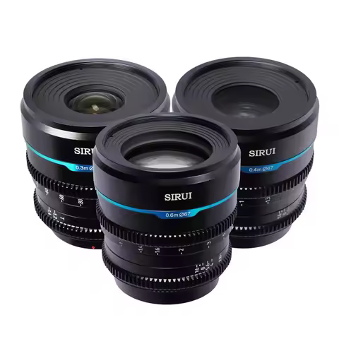 SIRUI NightWalker 24mm 35mm 55mm T1.2 S35 Walker Night Cine Lens For Sony E Fuji X Canon RF Red RF L