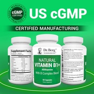 Dr. Berg Natural Vitamin B1 B6 B12 Complex - Allithiamine Vitamin B1 Supplement with 8 Essential Vit