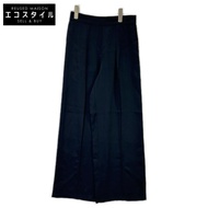 Hermes 24SS 4H0432DF Black Rayon Silk 1-Pleat Wide Pants Size 34 [Used]