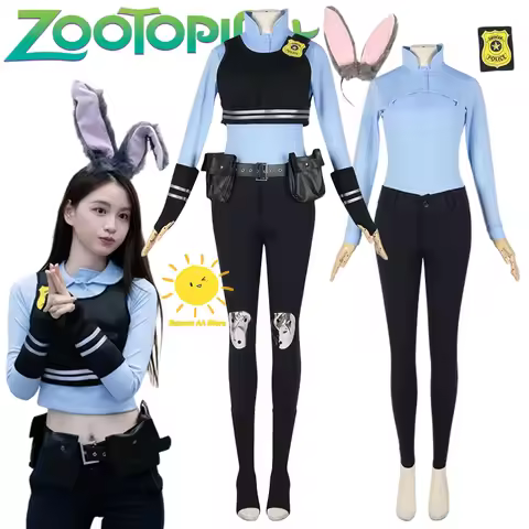 BEAST KINGDOM Anime Judith Laverne Hopps Cosplay Zootopia Cosplay Costumes Uniform Accessories Judy 