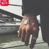 Korean Style Men Women Hip-Hop Chain Retro Inspirational Fitness YOU and ME Dumbbell Square Brand Br