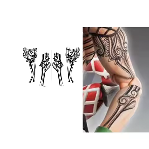 Anime Temporary Tattoo Sticker Diavolo King Crimson Arm Body Arts Cosplay Prop