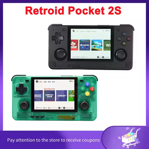 Original New Retroid Pocket 2S Handheld Console Android 11 Google Playstore Hall Joysticks for PS1 P