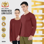 888.CO MICROFIBER ROUNDNECK LONGSLEEVE (FAST-DRY/COOL-MAX) ANTI-BACTERIA MAROON
