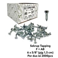 SC99 F+AB 6 x 5/8" (1.5cm long) lion brand tapping screw 6x5/8