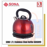 Sona 1.7L 304 Stainless Steel Electric Kettle - SSK5099 | SSK 5099 (3 Electrical Parts Years Warrant