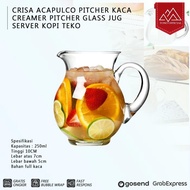 Crisa Acapulco Glass Pitcher Creamer Pitcher Glass Jug Server Coffee Teapot