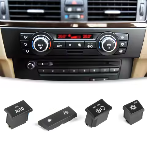 Air Conditioning Heater Climate Wind Volume Control AUTO AC Button Cap Keys For BMW 1 3 X1 X3 Series