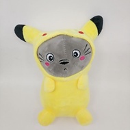 Pikachu Grey Cat Stuffed Toy Patung