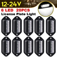 20/10/4 PCS 12V-24V 6 LED Number License Plate Light Lamp Taillight Universal For Cars Truck Trailers Motorcycle Boat
