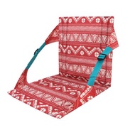 紅圖騰防潑水靠背坐墊 沙灘墊 海灘墊 合式椅墊