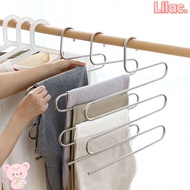 LILAC Clothes Hanger, Stainless Steel Non Slip Trousers Hangers, Durable S Shape Strong Bearing Capacity Storage Rack Space Saver
