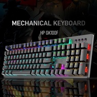 HP GK100F True Mechanical Keyboard Wired 104 Keys Anti-collision Adjustable RGB Backlight