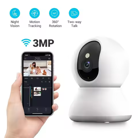 360° Smart Home Security Camera Mi PTZ 2K Webcam 1296P 3 Megapixel AI Human Detection Night Vision