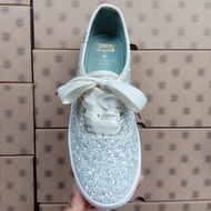 KEDS solid color sequined white shoes KATE joint wedding shoes low-top lace-up casual shoes hot sale