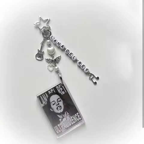 lana del rey inspired keychain handmade jewelry