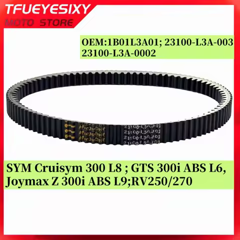 Kevlar 23100-L3A Drive Belt For SYM Cruisym 300 L8/Joymax Z 300i ABS L9/GTS 300i ABS L6/RV250 RV270 