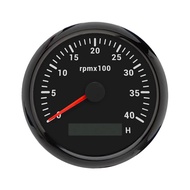 ELING 3 3/8'' Diesel Engine Tachometer 4000RPM Gauge with Hour Meter 12V 24V with 8 Colors Backlight