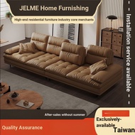 Italian Sailing Sofa Removable Backrest Bag Sofa Genuine Leather Sofa High Backrest Large Sofa Leath