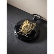 Attack on Titan Merchandise Pocket Watch Two-Dimensional Watch Captain Levi Anime Necklace Quartz Wa