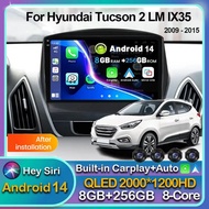 Android 14 Carplay Auto Car Radio For Hyundai Tucson 2 LM IX35 2009 2010 2011 2012 2013 2014 2015 Mu