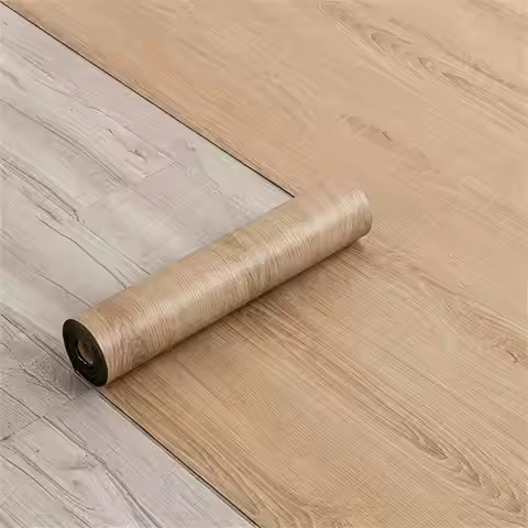 1pc 118.11in Self Adhesive Matte Floor Stickers Home Decoration Kitchen Bathroom Wardrobe Floor Wood