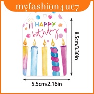 Paper Festive Tags For Birthday Venue Decoration With Cartoon Candle Pack Artwork 60