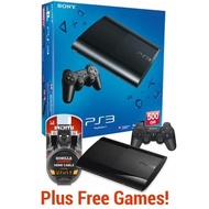Ps3 SUPER Slim 500gb Jailbreak PS3 FREE 75+- GAMES(Latest Model)(READY STOCK)(FAST DELIVERY)(LOCAL S