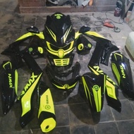 QUALITY Full Set Body Nmax Predator Old ( 2015-2019 ) Hitam Hijau sta