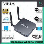 MINIX - 迷你電腦 Mini PC NEO J51-C8 MAX 8GB DDR4 512GB SSD Compact Jasper Lake Intel N5105 CPU Window 11 PRO