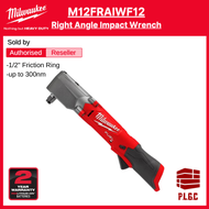 Milwaukee M12FRAIWF12 1/2" Right Angle Impact Wrench With 300Nm