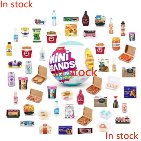 In Stock zur Mini Fridge Ball 6-Point Scale Miniature Food Blind Box Dollhouse Scene Decoration Refr
