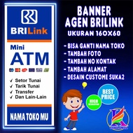 Spanduk Banner Backdrop Agen BRIlink/ Banner Agen BRIlink/ Spanduk Agen Bank BRI TERMURAH BISA COD