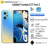 ┅☎✻Global Version Realme GT Neo 2 Smart Phone Snapdragon870 5G 6.62 Inch Super AMOLED 120Hz 64MP Camera 5000mAh 65W Fast