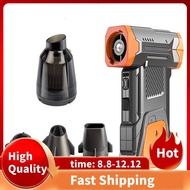Fan Brushless 130000RPM 8000mah Powerful Snow Blower High-Speed Dust Fan Mini Handheld  Fan Orange