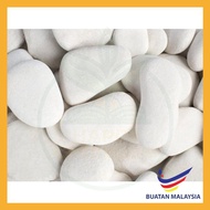 20KG White Pebble Stone 25-35mm Putih Size Batu Hiasan