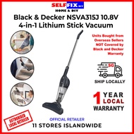 Black and Decker NSVA315 10.8V 4-in-1 Lithium Stick Vacuum (1-Year Warranty)