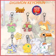 DIGIMON Acrylic Keychain Double Sided Cute Keychains Pendant anime agumon gabumon wargreymon greymon