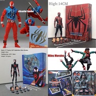 CT Toys Mafex 185 Scarlet Spider Action Figures Yamaguchi Spiderman Miles Morales Model Toy Collecti