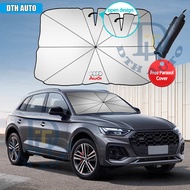 DTH Reserved Opening Design Audi Car Sun Shade Umbrella Car Windshield Sunshades Cover For Audi A3 A4 A6 Q3 Q4 Q5 Q7