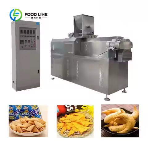 Tortilla Chip Nacho Bugles Chips Making Machine Fried Snacks Food Production Equipments
