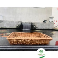 Rectangular rattan tray for fruits and gifts, CNY gift wrapping tray, flower basket, fruit basket 37