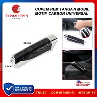 (0_0) Cover Rem Tangan Mobil Carbon Casing Rem Tangan Hand Brake