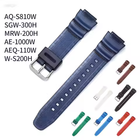 18mm Watch Strap for Casio AQ-S810W/S800W SGW-300H/400H AE-1000W/1200 W-S200H W-735H Men Women Color