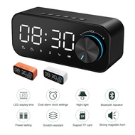 Bluetooth Speaker Wireless Speaker with LED Mirror Alarm Clock Subwoofer Music Player Desktop Clock