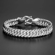 Hong Kong Pt950 Platinum Bracelet 18k White Gold Men Women Style Fashionable All-Match Boss Chain Mo